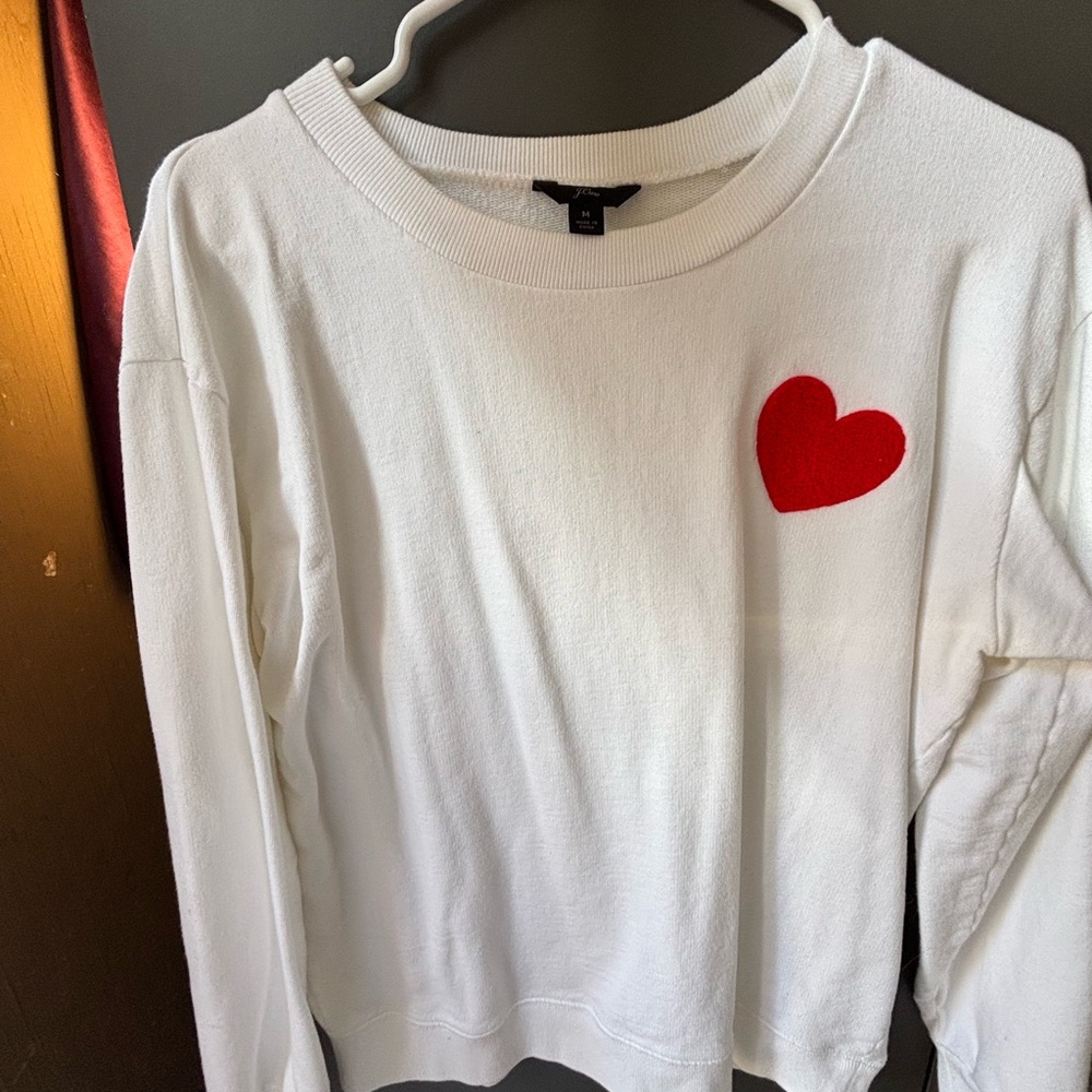 J. Crew Classic White Sweatshirt ❤️